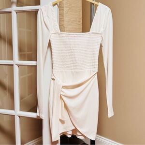 Lovers + Friends Cream Long Sleeve Dress